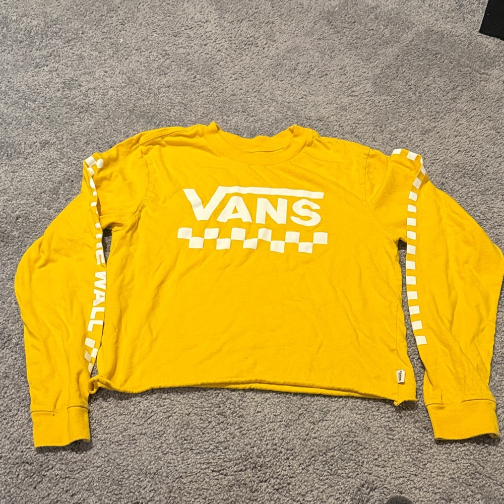Vans Golden Long Sleeve with White Checkered Design